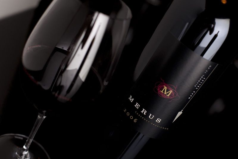 Beauty Shot for Merus Winery, Angwin CA